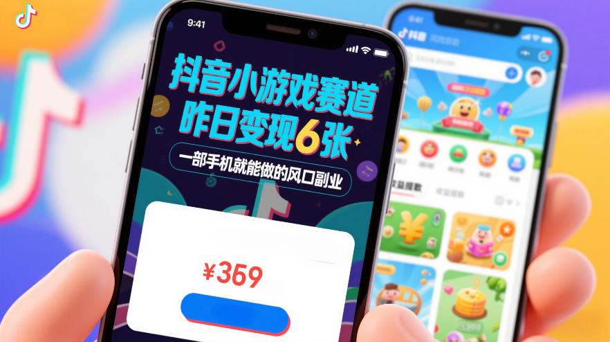 抖音小游戏赛道，昨日变现600+，零基础一部手机就能做的风口副业【揭秘】瀚萌资源网-网赚网-网赚项目网-虚拟资源网-国学资源网-易学资源网-本站有全网最新网赚项目-易学课程资源-中医课程资源的在线下载网站！瀚萌资源网