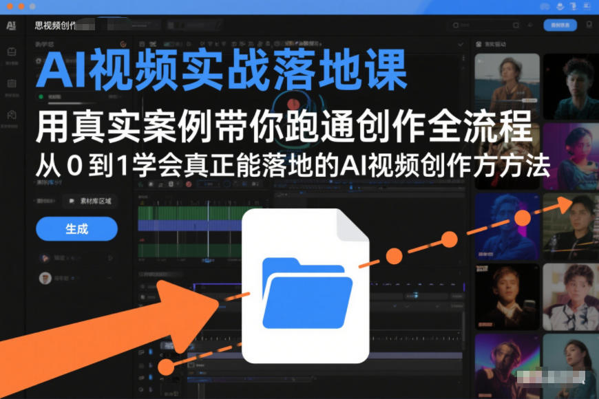 AI视频实战落地课，用真实案例带你跑通创作全流程，从0到1学会真正能落地的AI视频创作方法瀚萌资源网-网赚网-网赚项目网-虚拟资源网-国学资源网-易学资源网-本站有全网最新网赚项目-易学课程资源-中医课程资源的在线下载网站！瀚萌资源网