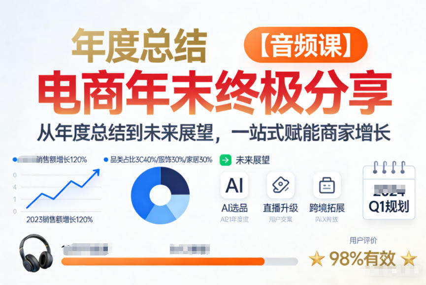 电商年未终极分享，从年度总结到未来展望，一站式赋能商家增长【音频课】瀚萌资源网-网赚网-网赚项目网-虚拟资源网-国学资源网-易学资源网-本站有全网最新网赚项目-易学课程资源-中医课程资源的在线下载网站！瀚萌资源网