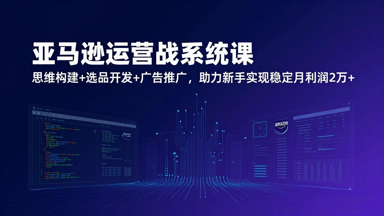 （17311期）亚马逊运营实战系统课，思维构建+选品开发+广告推广，助力新手实现稳定月利润2万+（更新）瀚萌资源网-网赚网-网赚项目网-虚拟资源网-国学资源网-易学资源网-本站有全网最新网赚项目-易学课程资源-中医课程资源的在线下载网站！瀚萌资源网