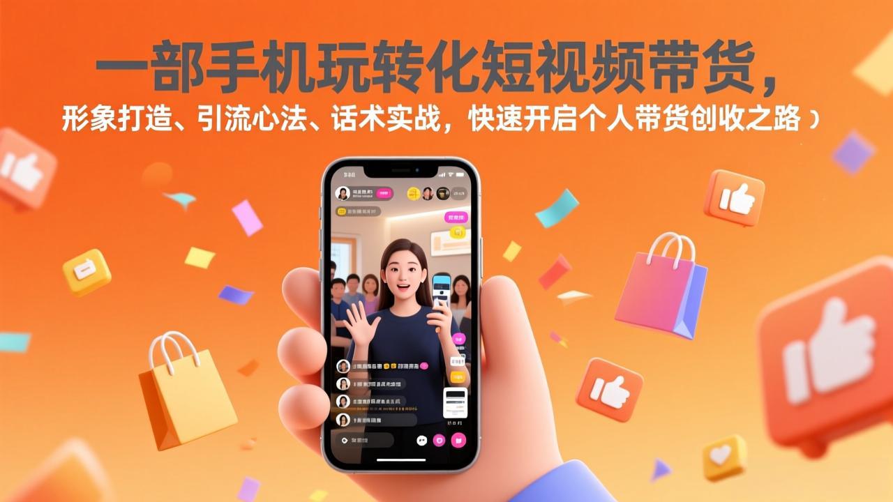 （17356期）一部手机玩转化短视频带货，形象打造、引流心法、话术实战，快速开启个人带货创收之路瀚萌资源网-网赚网-网赚项目网-虚拟资源网-国学资源网-易学资源网-本站有全网最新网赚项目-易学课程资源-中医课程资源的在线下载网站！瀚萌资源网