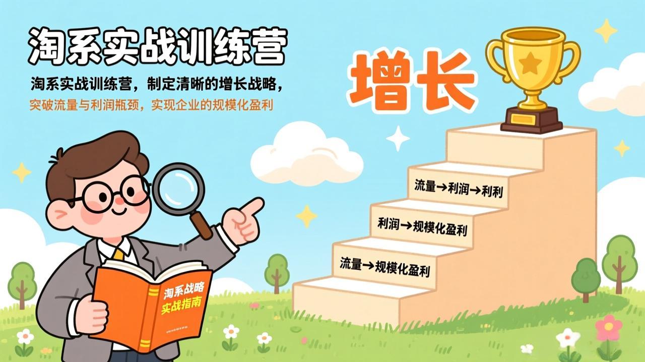 （17281期）淘系实战训练营，制定清晰的增长战略，突破流量与利润瓶颈，实现企业的规模化盈利瀚萌资源网-网赚网-网赚项目网-虚拟资源网-国学资源网-易学资源网-本站有全网最新网赚项目-易学课程资源-中医课程资源的在线下载网站！瀚萌资源网