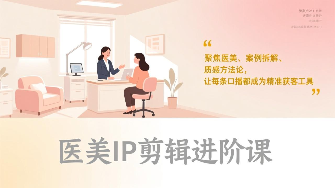 （17303期）医美IP剪辑进阶课，聚焦医美、案例拆解、质感方法论，让每条口播都成为精准获客工具瀚萌资源网-网赚网-网赚项目网-虚拟资源网-国学资源网-易学资源网-本站有全网最新网赚项目-易学课程资源-中医课程资源的在线下载网站！瀚萌资源网