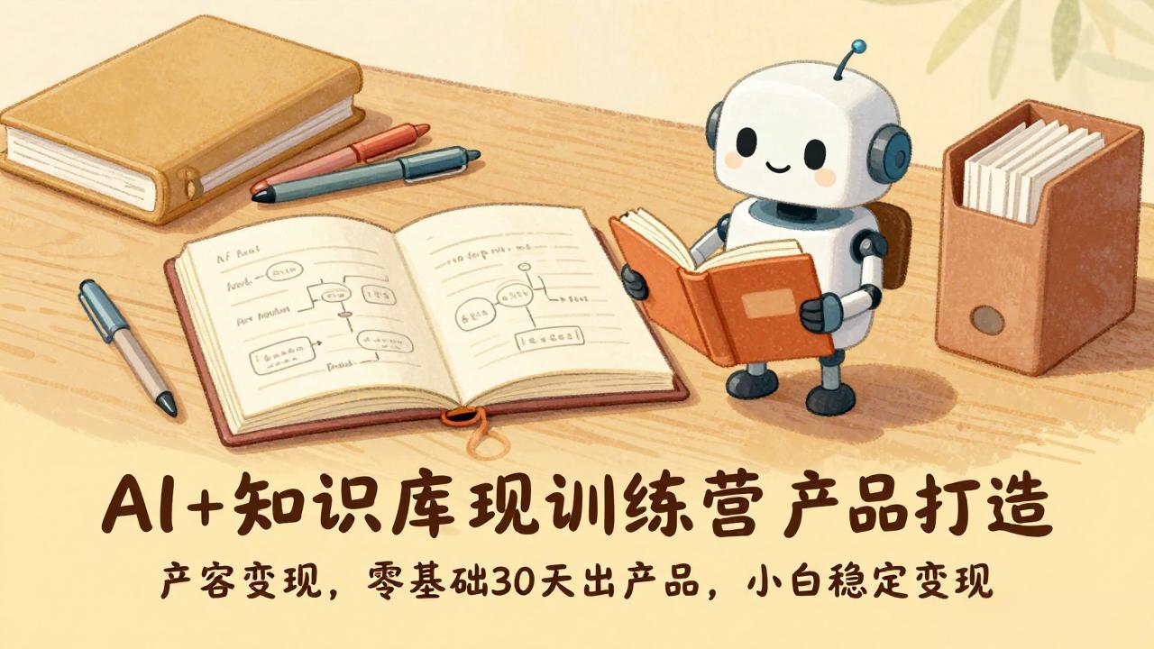 （17323期）AI+知识库变现训练营，产品打造、内容创作、全平台变现，零基础30天出产品，小白稳定变现瀚萌资源网-网赚网-网赚项目网-虚拟资源网-国学资源网-易学资源网-本站有全网最新网赚项目-易学课程资源-中医课程资源的在线下载网站！瀚萌资源网