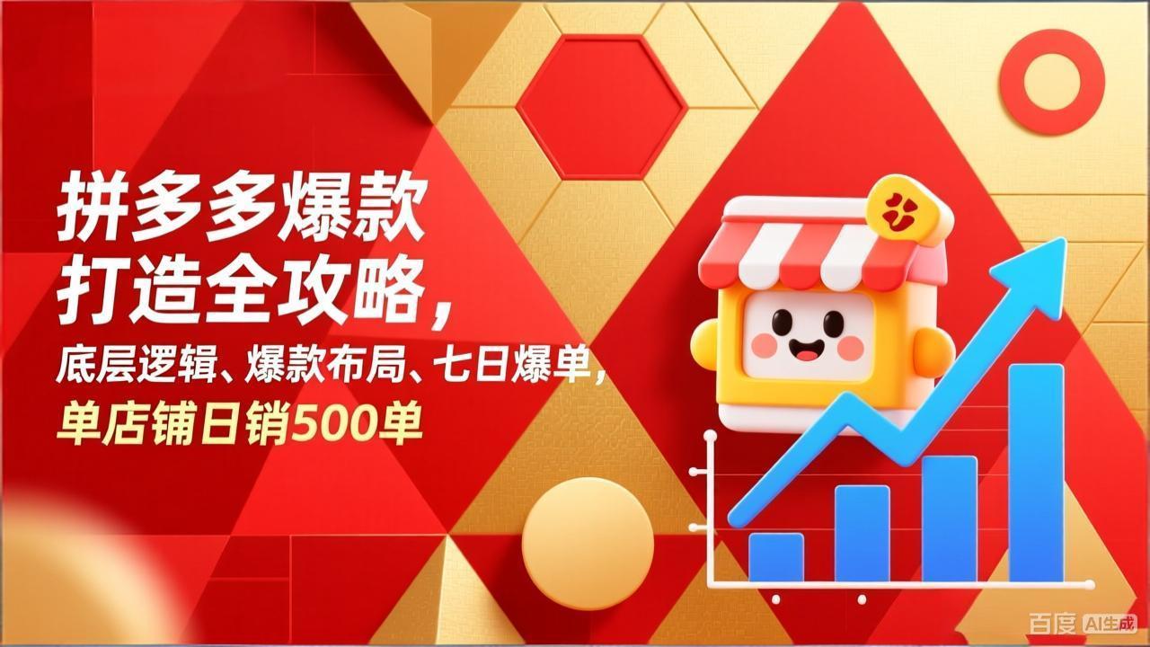 （17346期）拼多多爆款打造全攻略，底层逻辑、爆款布局、七日爆单，单店铺日销500单瀚萌资源网-网赚网-网赚项目网-虚拟资源网-国学资源网-易学资源网-本站有全网最新网赚项目-易学课程资源-中医课程资源的在线下载网站！瀚萌资源网