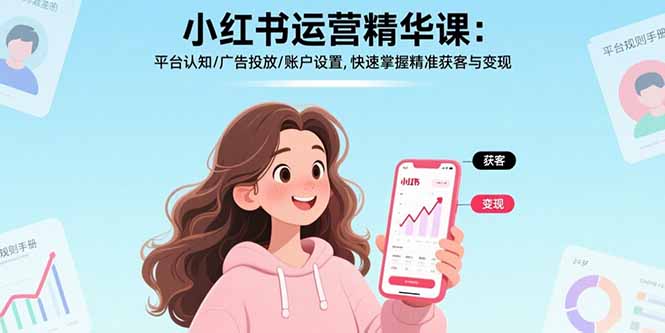 （17468期）小红书运营精华课-更新：平台认知/广告投放/账户设置,快速掌握精准获客与变现瀚萌资源网-网赚网-网赚项目网-虚拟资源网-国学资源网-易学资源网-本站有全网最新网赚项目-易学课程资源-中医课程资源的在线下载网站！瀚萌资源网