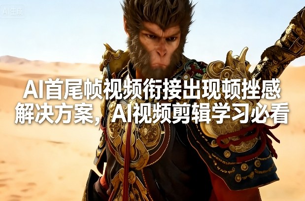 AI首尾帧视频衔接出现顿挫感解决方案，AI视频剪辑学习必看瀚萌资源网-网赚网-网赚项目网-虚拟资源网-国学资源网-易学资源网-本站有全网最新网赚项目-易学课程资源-中医课程资源的在线下载网站！瀚萌资源网