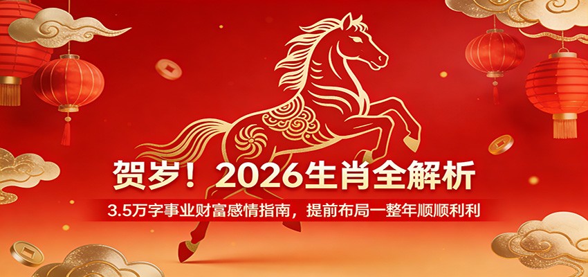 贺岁！2026生肖全解析，3.5万字事业财富感情指南，提前布局一整年顺顺利利瀚萌资源网-网赚网-网赚项目网-虚拟资源网-国学资源网-易学资源网-本站有全网最新网赚项目-易学课程资源-中医课程资源的在线下载网站！瀚萌资源网