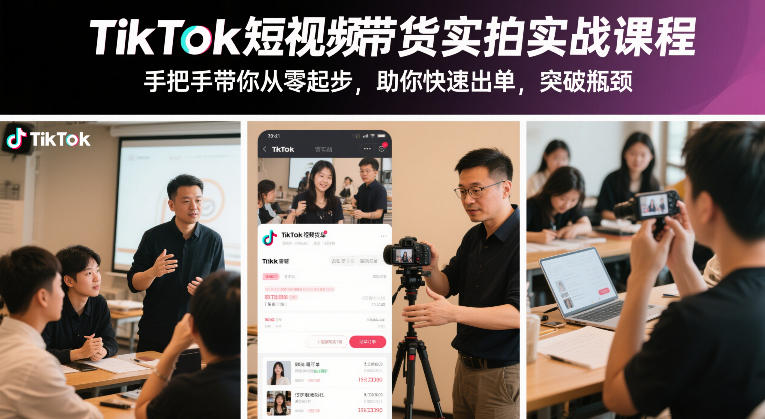 TikTok短视频带货实拍实战课程，手把手带你从零起步，助你快速出单，突破瓶颈瀚萌资源网-网赚网-网赚项目网-虚拟资源网-国学资源网-易学资源网-本站有全网最新网赚项目-易学课程资源-中医课程资源的在线下载网站！瀚萌资源网