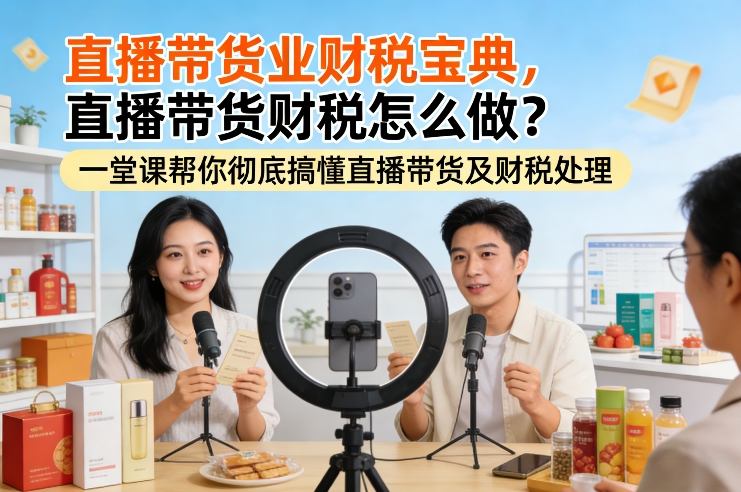 直播带货业财税宝典，直播带货财税怎么做？一堂课帮你彻底搞懂直播带货及财税处理瀚萌资源网-网赚网-网赚项目网-虚拟资源网-国学资源网-易学资源网-本站有全网最新网赚项目-易学课程资源-中医课程资源的在线下载网站！瀚萌资源网