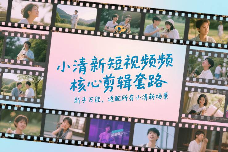 小清新短视频核心剪辑套路，新手万能，适配所有小清新场景瀚萌资源网-网赚网-网赚项目网-虚拟资源网-国学资源网-易学资源网-本站有全网最新网赚项目-易学课程资源-中医课程资源的在线下载网站！瀚萌资源网