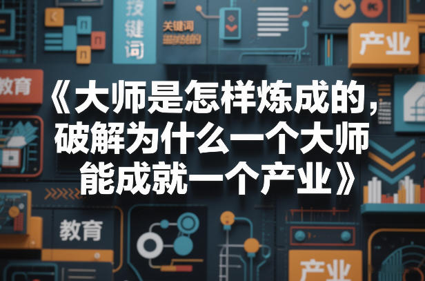 大师是怎样炼成的，破解为什么一个大师，能成就一个产业【电子书】瀚萌资源网-网赚网-网赚项目网-虚拟资源网-国学资源网-易学资源网-本站有全网最新网赚项目-易学课程资源-中医课程资源的在线下载网站！瀚萌资源网