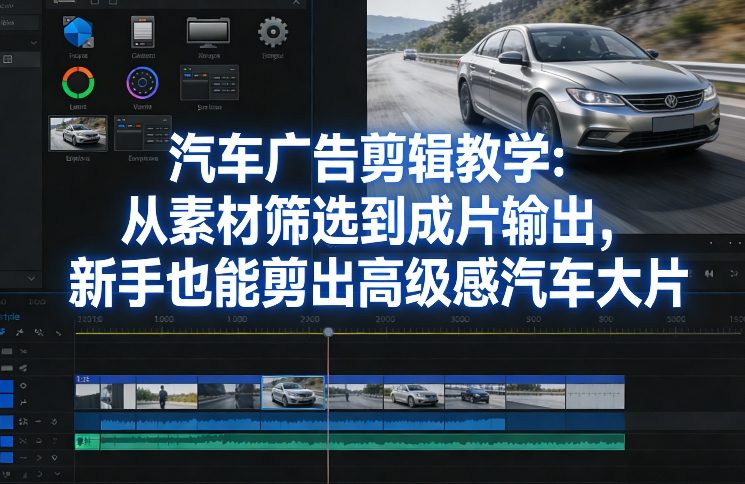 汽车广告剪辑教学：从素材筛选到成片输出，新手也能剪出高级感汽车大片瀚萌资源网-网赚网-网赚项目网-虚拟资源网-国学资源网-易学资源网-本站有全网最新网赚项目-易学课程资源-中医课程资源的在线下载网站！瀚萌资源网