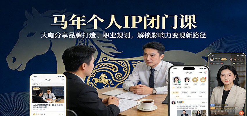 马年个人IP闭门课，大咖分享品牌打造、职业规划，解锁影响力变现新路径瀚萌资源网-网赚网-网赚项目网-虚拟资源网-国学资源网-易学资源网-本站有全网最新网赚项目-易学课程资源-中医课程资源的在线下载网站！瀚萌资源网