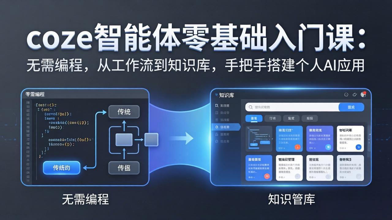 （17775期）coze智能体零基础入门课：无需编程，从工作流到知识库，手把手搭建个人AI应用瀚萌资源网-网赚网-网赚项目网-虚拟资源网-国学资源网-易学资源网-本站有全网最新网赚项目-易学课程资源-中医课程资源的在线下载网站！瀚萌资源网