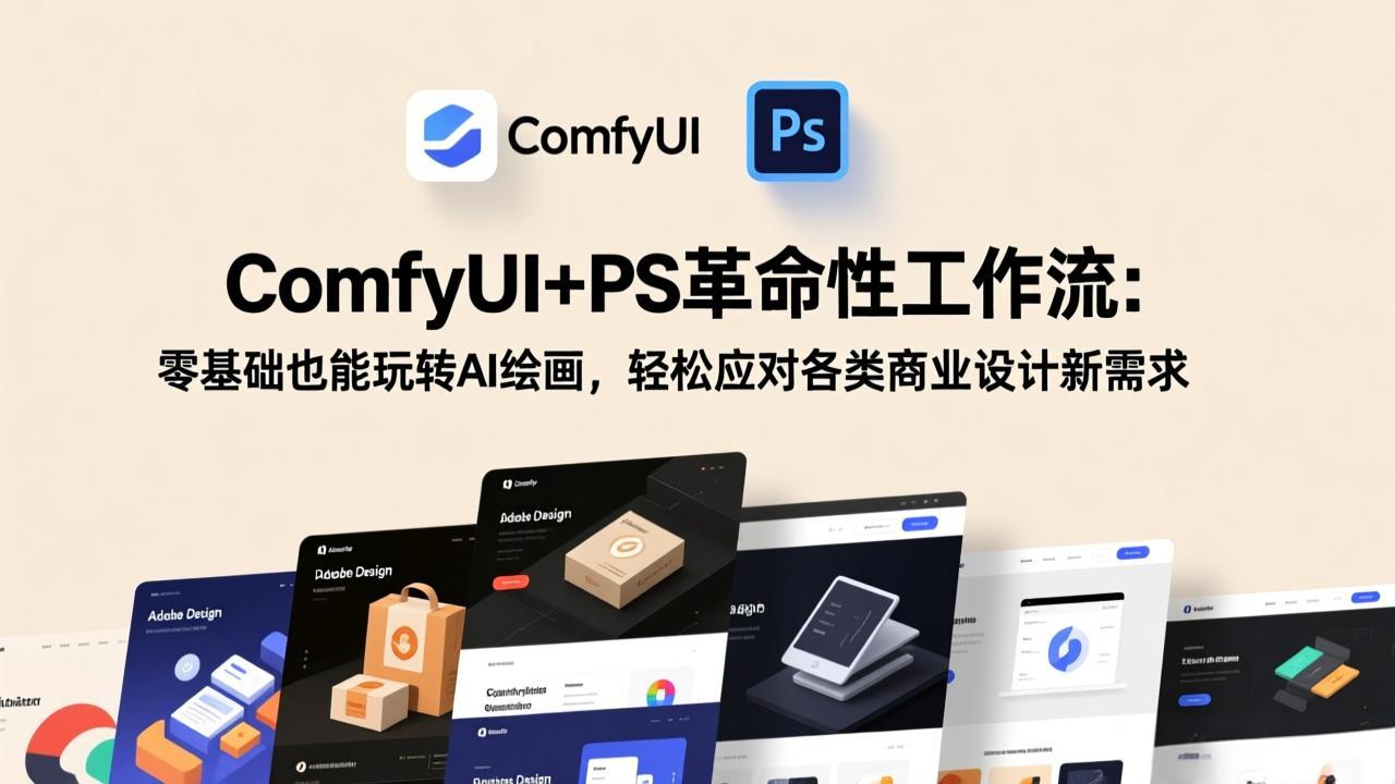 （17512期）ComfyUI+PS革命性工作流：零基础也能玩转AI绘画，轻松应对各类商业设计新需求瀚萌资源网-网赚网-网赚项目网-虚拟资源网-国学资源网-易学资源网-本站有全网最新网赚项目-易学课程资源-中医课程资源的在线下载网站！瀚萌资源网