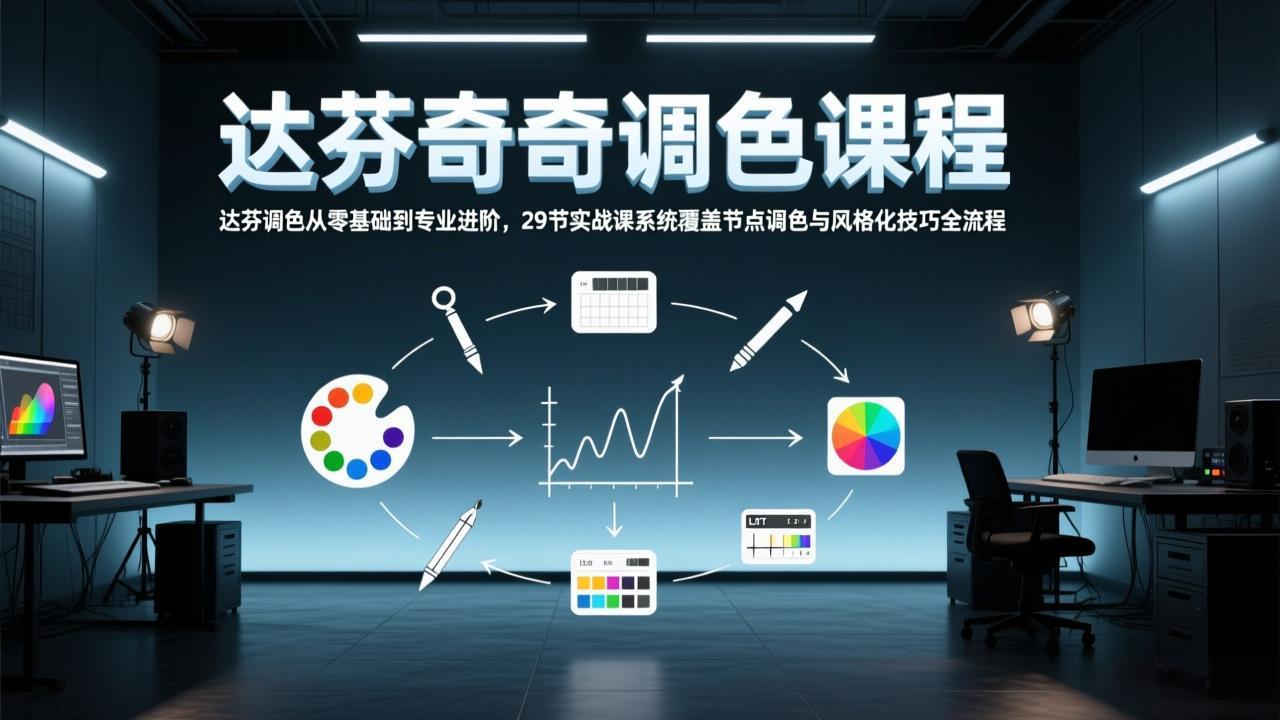 （17484期）达芬奇调色从零基础到专业进阶，29节实战课系统覆盖节点调色与风格化技巧全流程瀚萌资源网-网赚网-网赚项目网-虚拟资源网-国学资源网-易学资源网-本站有全网最新网赚项目-易学课程资源-中医课程资源的在线下载网站！瀚萌资源网