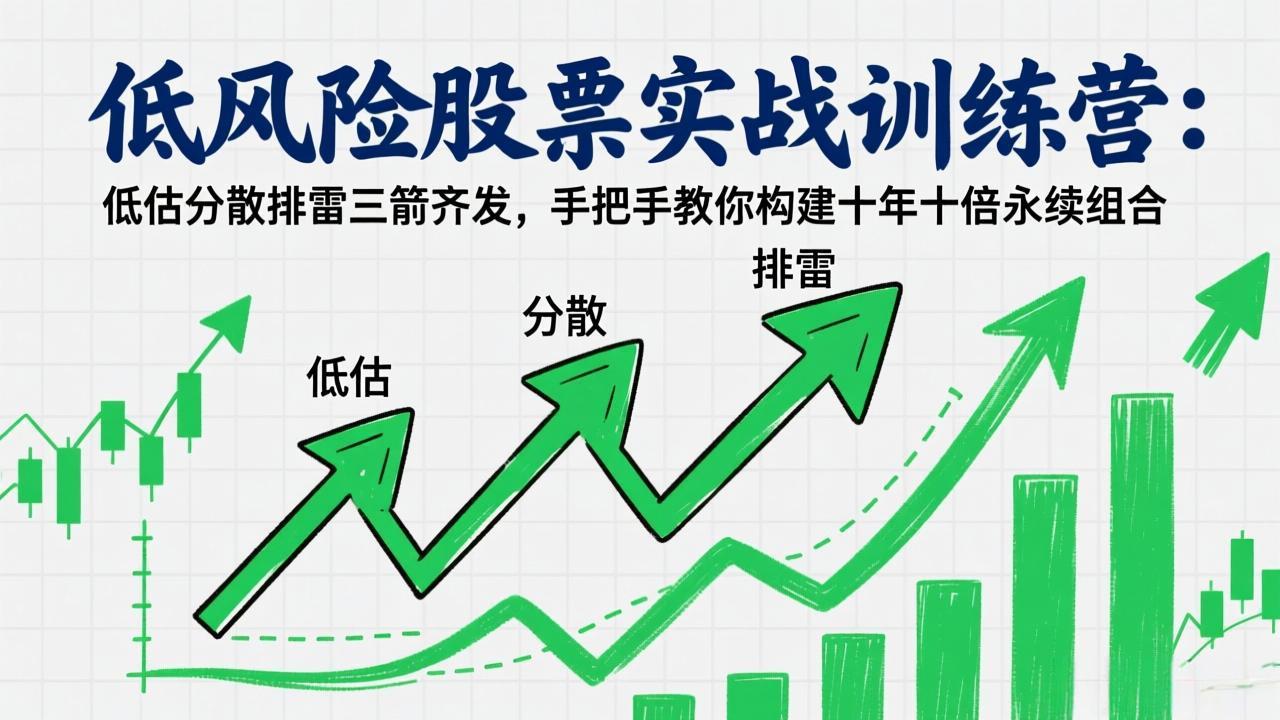 （17487期）低风险股票实战训练营：低估分散排雷三箭齐发，手把手教你构建十年十倍永续组合瀚萌资源网-网赚网-网赚项目网-虚拟资源网-国学资源网-易学资源网-本站有全网最新网赚项目-易学课程资源-中医课程资源的在线下载网站！瀚萌资源网