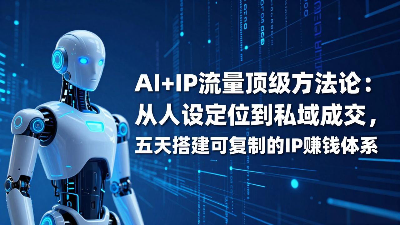 （17521期）AI+IP顶级方法论：从人设定位到私域成交，五天搭建可复制的IP赚钱体系瀚萌资源网-网赚网-网赚项目网-虚拟资源网-国学资源网-易学资源网-本站有全网最新网赚项目-易学课程资源-中医课程资源的在线下载网站！瀚萌资源网