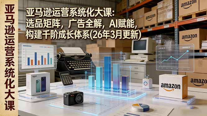 （17622期）亚马逊运营系统化大课：选品矩阵，广告全解，AI赋能，构建千阶成长体系(26年3月更新)瀚萌资源网-网赚网-网赚项目网-虚拟资源网-国学资源网-易学资源网-本站有全网最新网赚项目-易学课程资源-中医课程资源的在线下载网站！瀚萌资源网