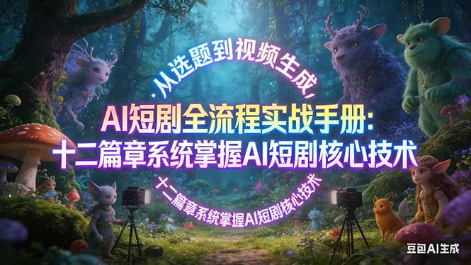 （17620期）AI 短剧全流程实战手册：从选题到视频生成，十二篇章系统掌握 AI 短剧核心技术瀚萌资源网-网赚网-网赚项目网-虚拟资源网-国学资源网-易学资源网-本站有全网最新网赚项目-易学课程资源-中医课程资源的在线下载网站！瀚萌资源网