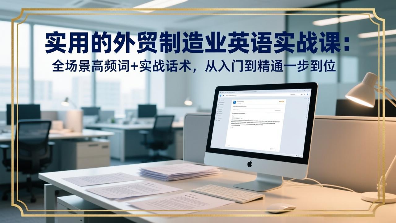 （17532期）实用的外贸制造业英语实战课：全场景高频词+实战话术，从入门到精通一步到位瀚萌资源网-网赚网-网赚项目网-虚拟资源网-国学资源网-易学资源网-本站有全网最新网赚项目-易学课程资源-中医课程资源的在线下载网站！瀚萌资源网