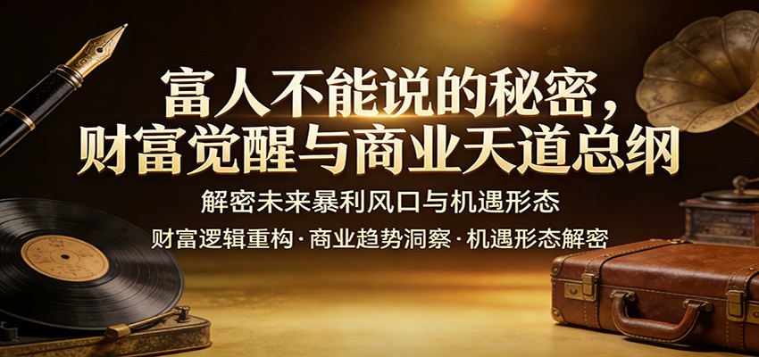 富人不能说的秘密，财富觉醒与商业天道总纲，解密未来暴利风口与机遇形态瀚萌资源网-网赚网-网赚项目网-虚拟资源网-国学资源网-易学资源网-本站有全网最新网赚项目-易学课程资源-中医课程资源的在线下载网站！瀚萌资源网