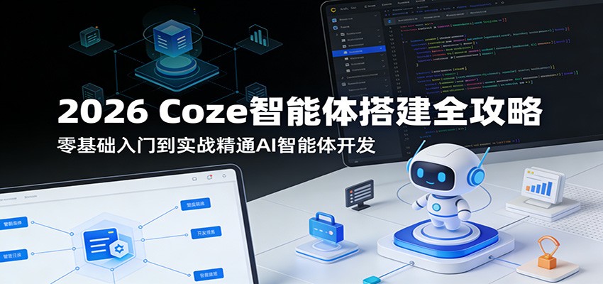 2026 Coze智能体搭建全攻略：零基础入门到实战精通AI智能体开发瀚萌资源网-网赚网-网赚项目网-虚拟资源网-国学资源网-易学资源网-本站有全网最新网赚项目-易学课程资源-中医课程资源的在线下载网站！瀚萌资源网