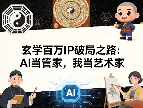 玄学百万IP破局之路：AI当管家，我当艺术家瀚萌资源网-网赚网-网赚项目网-虚拟资源网-国学资源网-易学资源网-本站有全网最新网赚项目-易学课程资源-中医课程资源的在线下载网站！瀚萌资源网
