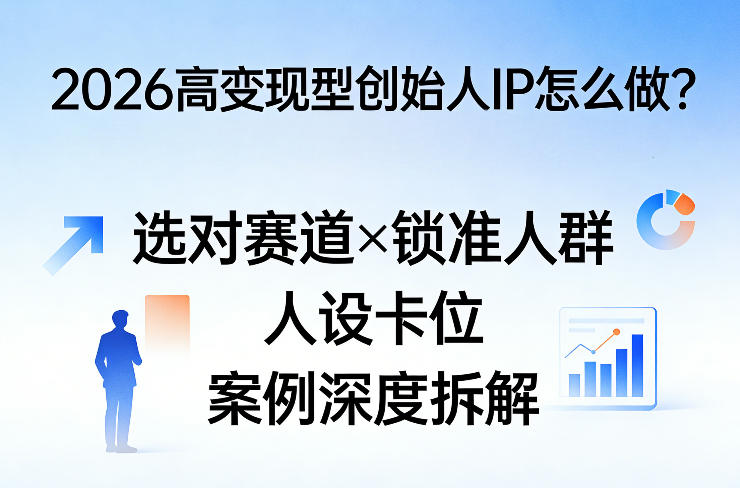 2026高变现型创始人IP怎么做？选对赛道×锁准人群×人设卡位×案例深度拆解瀚萌资源网-网赚网-网赚项目网-虚拟资源网-国学资源网-易学资源网-本站有全网最新网赚项目-易学课程资源-中医课程资源的在线下载网站！瀚萌资源网