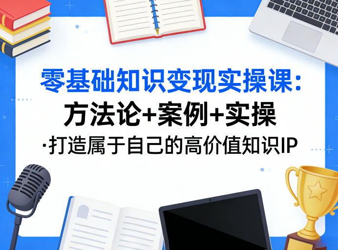 零基础知识变现实操课，方法论+案例+实操，打造属于自己的高价值知识IP瀚萌资源网-网赚网-网赚项目网-虚拟资源网-国学资源网-易学资源网-本站有全网最新网赚项目-易学课程资源-中医课程资源的在线下载网站！瀚萌资源网
