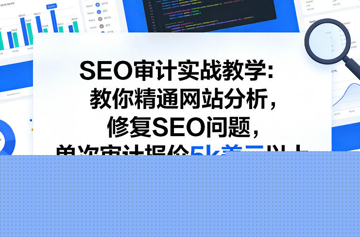 SEO审计实战教学：教你精通网站分析，修复SEO问题，单次审计报价5k美元以上瀚萌资源网-网赚网-网赚项目网-虚拟资源网-国学资源网-易学资源网-本站有全网最新网赚项目-易学课程资源-中医课程资源的在线下载网站！瀚萌资源网