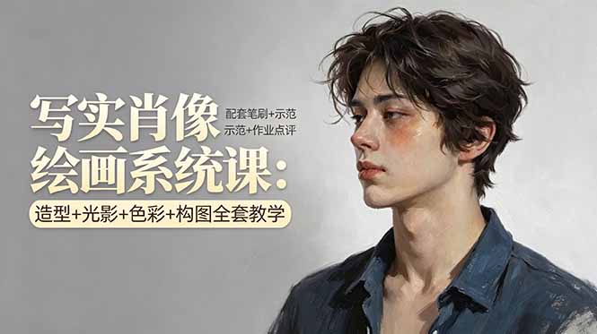 （17967期）写实肖像绘画系统课：造型+光影+色彩+构图全套教学，配套笔刷+示范+作业点评瀚萌资源网-网赚网-网赚项目网-虚拟资源网-国学资源网-易学资源网-本站有全网最新网赚项目-易学课程资源-中医课程资源的在线下载网站！瀚萌资源网