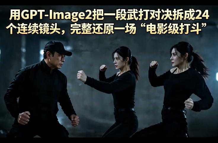 用GPT-Image2把一段武打对决拆成24个连续镜头，完整还原一场“电影级打斗”瀚萌资源网-网赚网-网赚项目网-虚拟资源网-国学资源网-易学资源网-本站有全网最新网赚项目-易学课程资源-中医课程资源的在线下载网站！瀚萌资源网