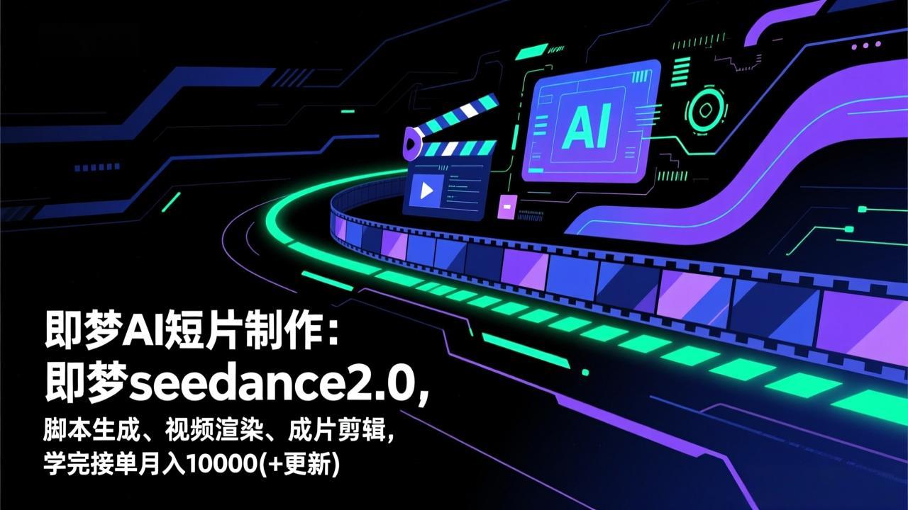 （17969期）即梦AI 短片制作(更新)：即梦seedance2.0，脚本生成、视频渲染、成片剪辑，学完接单月入10000+瀚萌资源网-网赚网-网赚项目网-虚拟资源网-国学资源网-易学资源网-本站有全网最新网赚项目-易学课程资源-中医课程资源的在线下载网站！瀚萌资源网