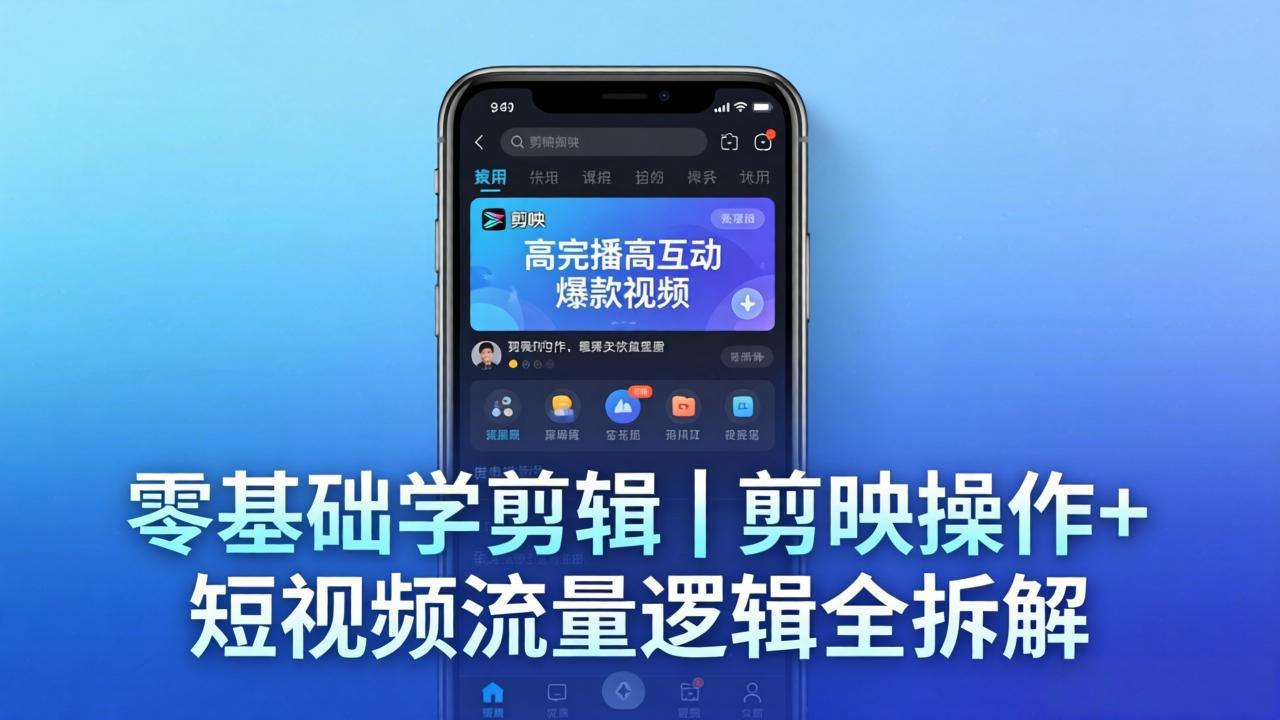 （18117期） 【零基础学剪辑】剪映操作+短视频流量逻辑全拆解｜手把手教你剪出高完播高互动爆款视频瀚萌资源网-网赚网-网赚项目网-虚拟资源网-国学资源网-易学资源网-本站有全网最新网赚项目-易学课程资源-中医课程资源的在线下载网站！瀚萌资源网