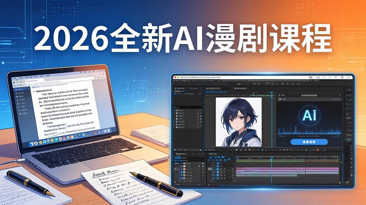 （17893期）2026全新AI漫剧课程：覆盖创作全链路，教你写作分镜剪辑配音一站式打造漫剧作品瀚萌资源网-网赚网-网赚项目网-虚拟资源网-国学资源网-易学资源网-本站有全网最新网赚项目-易学课程资源-中医课程资源的在线下载网站！瀚萌资源网