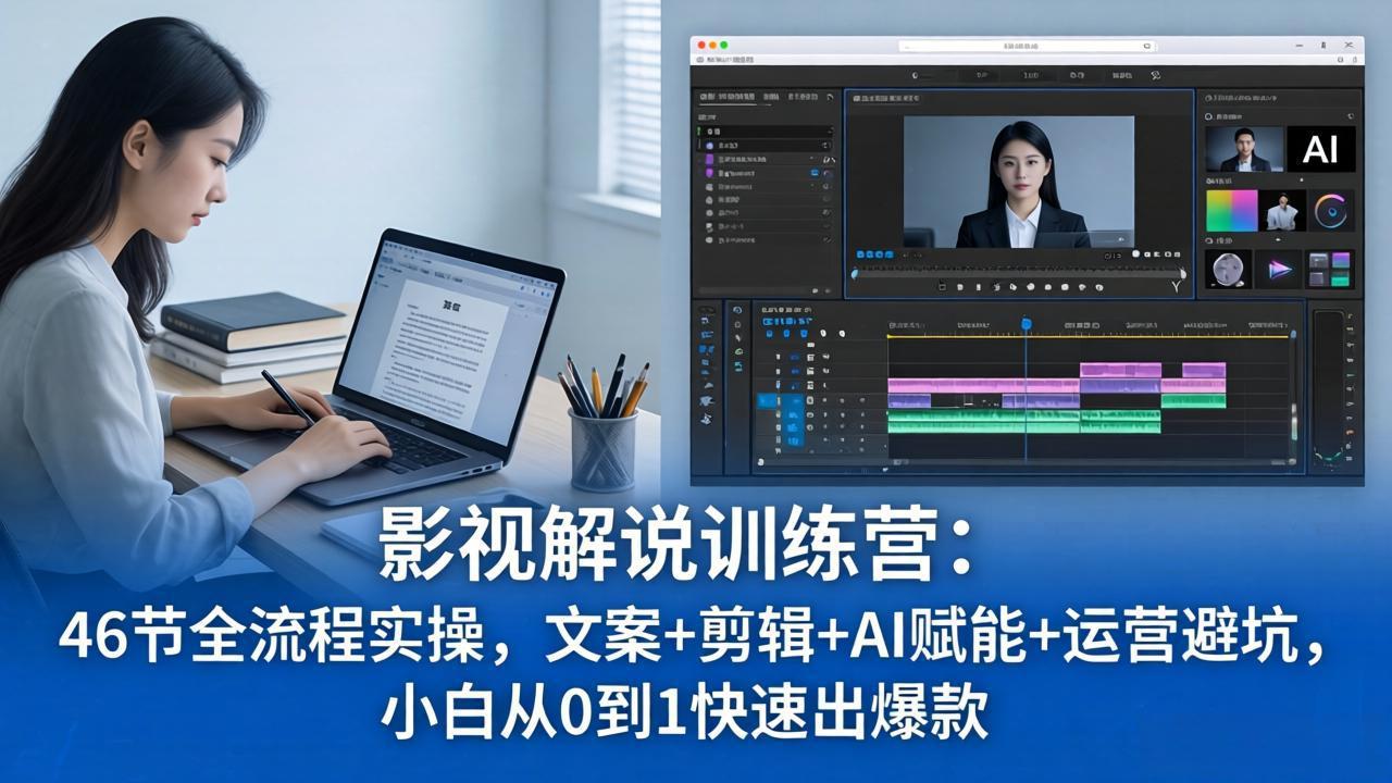 （18053期）影视解说特训营：46节全流程实操，文案+剪辑+AI赋能+运营避坑，小白从0到1快速出爆款瀚萌资源网-网赚网-网赚项目网-虚拟资源网-国学资源网-易学资源网-本站有全网最新网赚项目-易学课程资源-中医课程资源的在线下载网站！瀚萌资源网