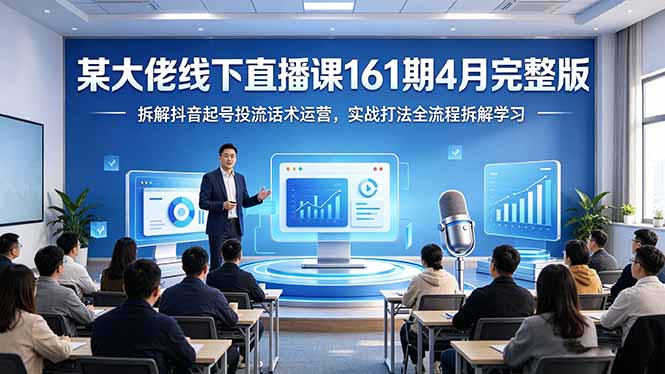 （18209期）某大佬线下直播课161期4月完整版，拆解抖音起号投流话术运营，实战打法全流程拆解学习瀚萌资源网-网赚网-网赚项目网-虚拟资源网-国学资源网-易学资源网-本站有全网最新网赚项目-易学课程资源-中医课程资源的在线下载网站！瀚萌资源网