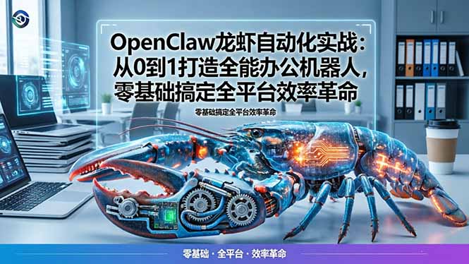 （17996期）OpenClaw龙虾自动化实战：从0到1打造全能办公机器人，零基础搞定全平台效率革命瀚萌资源网-网赚网-网赚项目网-虚拟资源网-国学资源网-易学资源网-本站有全网最新网赚项目-易学课程资源-中医课程资源的在线下载网站！瀚萌资源网