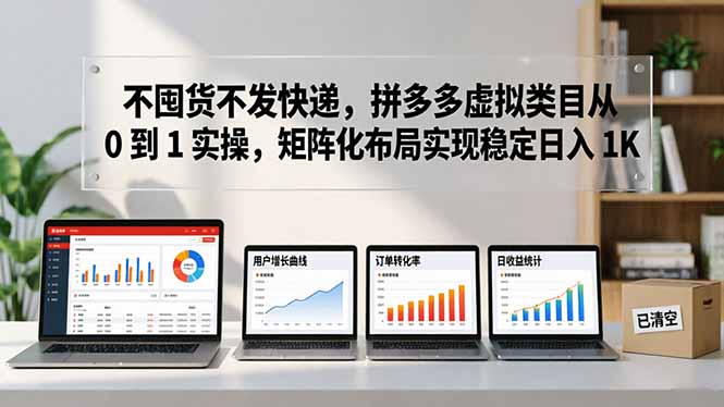 （17989期）不囤货不发快递，拼多多虚拟类目从 0 到 1 实操，矩阵化布局实现稳定日入 1K瀚萌资源网-网赚网-网赚项目网-虚拟资源网-国学资源网-易学资源网-本站有全网最新网赚项目-易学课程资源-中医课程资源的在线下载网站！瀚萌资源网