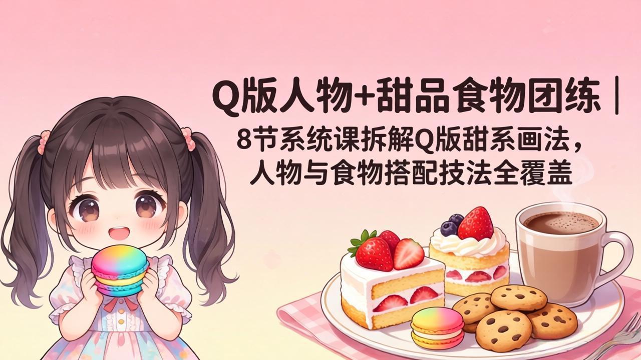 （18037期）Q版人物+甜品食物团练｜8节系统课拆解Q版甜系画法，人物与食物搭配技法全覆盖瀚萌资源网-网赚网-网赚项目网-虚拟资源网-国学资源网-易学资源网-本站有全网最新网赚项目-易学课程资源-中医课程资源的在线下载网站！瀚萌资源网