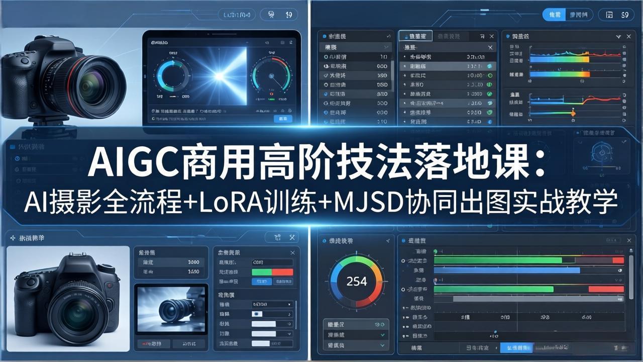 （18254期）AIGC商用高阶技法落地课：AI摄影全流程+LoRA训练+MJSD协同出图实战教学瀚萌资源网-网赚网-网赚项目网-虚拟资源网-国学资源网-易学资源网-本站有全网最新网赚项目-易学课程资源-中医课程资源的在线下载网站！瀚萌资源网