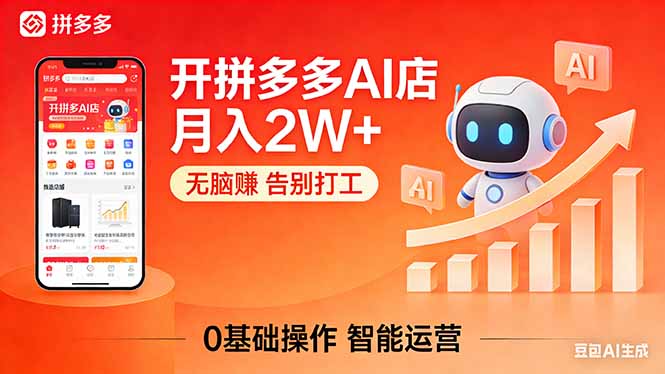 （17947期）开一家拼多多AI店，月入2W+，无脑赚，告别打工，附SOP手册瀚萌资源网-网赚网-网赚项目网-虚拟资源网-国学资源网-易学资源网-本站有全网最新网赚项目-易学课程资源-中医课程资源的在线下载网站！瀚萌资源网