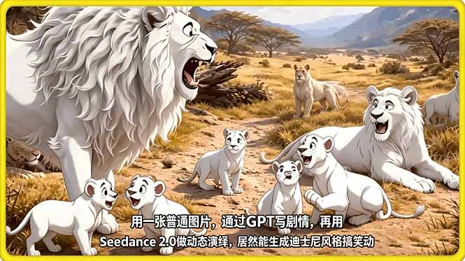 （18137期）用一张普通图片，通过GPT写剧情，再用Seedance 2.0做动态演绎，居然能生成迪士尼风格搞笑动画瀚萌资源网-网赚网-网赚项目网-虚拟资源网-国学资源网-易学资源网-本站有全网最新网赚项目-易学课程资源-中医课程资源的在线下载网站！瀚萌资源网