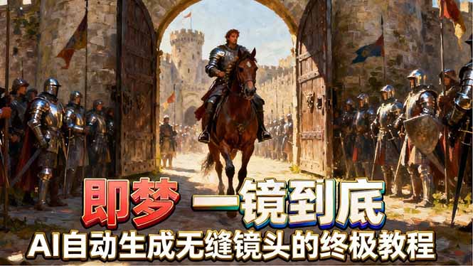 （18241期）即梦AI一镜到底终极教程，智能补帧+运镜技巧，AI自动生成无缝丝滑长镜头高效出片瀚萌资源网-网赚网-网赚项目网-虚拟资源网-国学资源网-易学资源网-本站有全网最新网赚项目-易学课程资源-中医课程资源的在线下载网站！瀚萌资源网