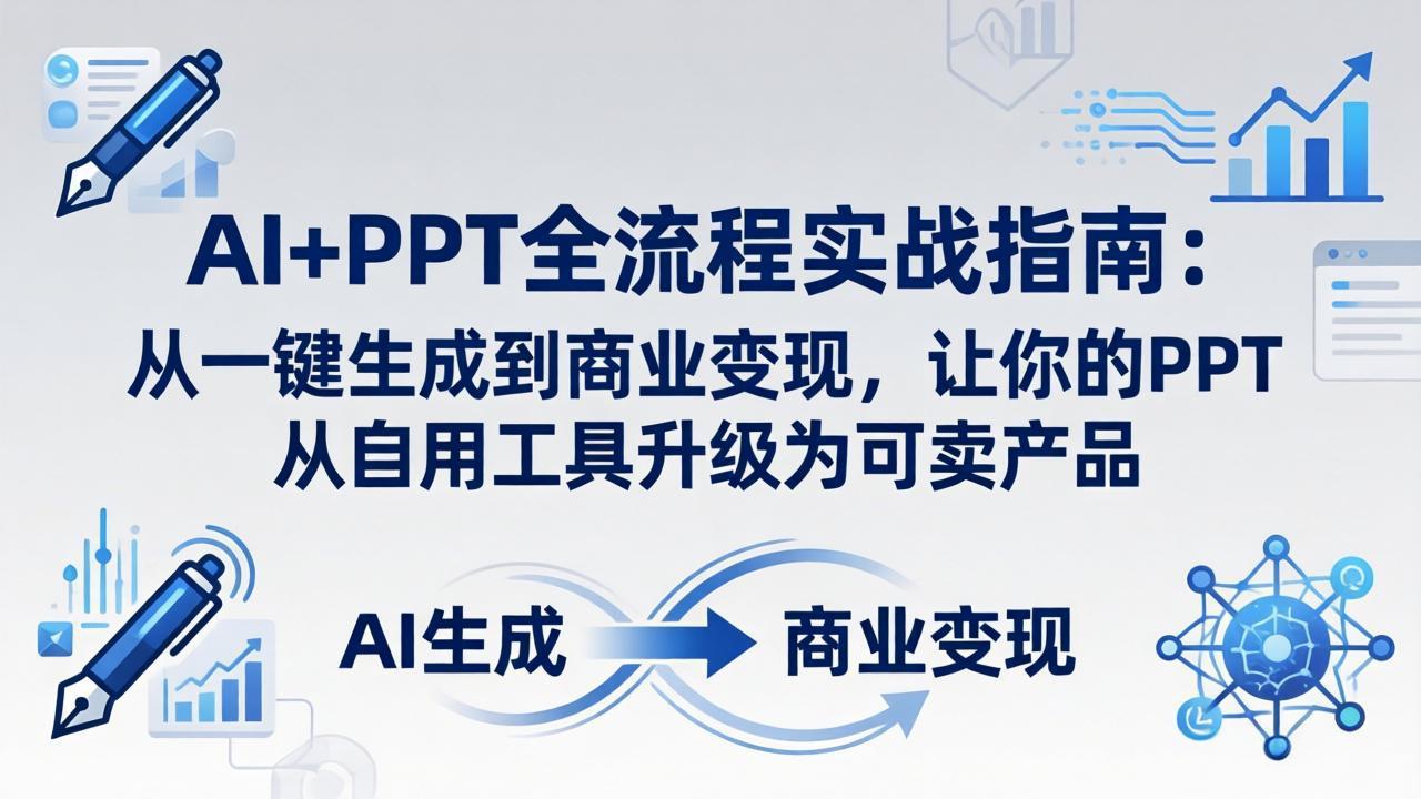 （18142期）AI+PPT全流程实战指南-更新4月21：从一键生成到商业变现，让你的PPT从自用工具升级为可卖产品瀚萌资源网-网赚网-网赚项目网-虚拟资源网-国学资源网-易学资源网-本站有全网最新网赚项目-易学课程资源-中医课程资源的在线下载网站！瀚萌资源网