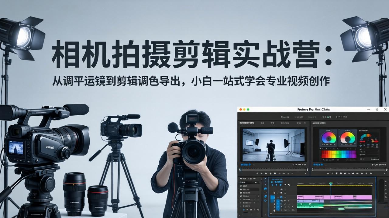 （18002期）相机拍摄剪辑实战营：从调平运镜到剪辑调色导出，小白一站式学会专业视频创作瀚萌资源网-网赚网-网赚项目网-虚拟资源网-国学资源网-易学资源网-本站有全网最新网赚项目-易学课程资源-中医课程资源的在线下载网站！瀚萌资源网