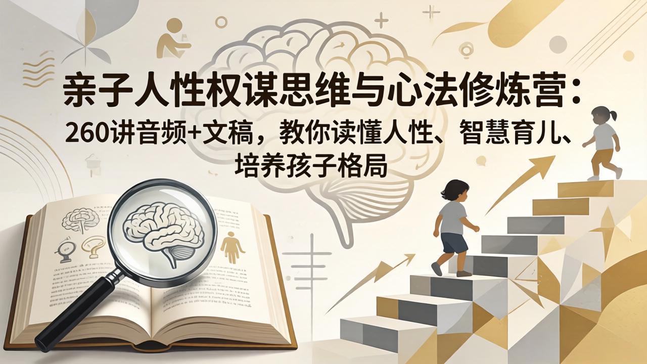 （18076期）亲子人性权谋思维与心法修炼营：260讲音频+文稿，教你读懂人性、智慧育儿、培养孩子格局瀚萌资源网-网赚网-网赚项目网-虚拟资源网-国学资源网-易学资源网-本站有全网最新网赚项目-易学课程资源-中医课程资源的在线下载网站！瀚萌资源网