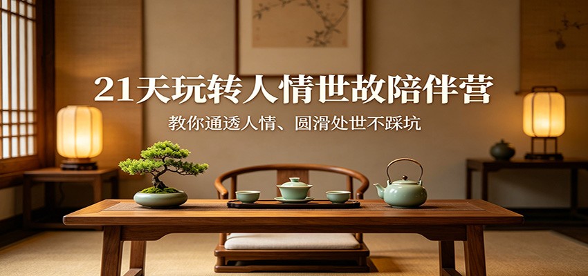 21天玩转人情世故陪伴营：教你通透人情、圆滑处世不踩坑瀚萌资源网-网赚网-网赚项目网-虚拟资源网-国学资源网-易学资源网-本站有全网最新网赚项目-易学课程资源-中医课程资源的在线下载网站！瀚萌资源网